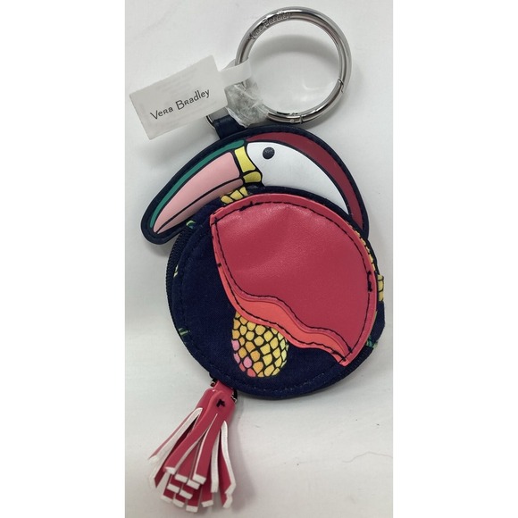 Vera Bradley Handbags - Vera Bradley‎ Toucan Tropical Party Bird Coin Purse Bag Charm New